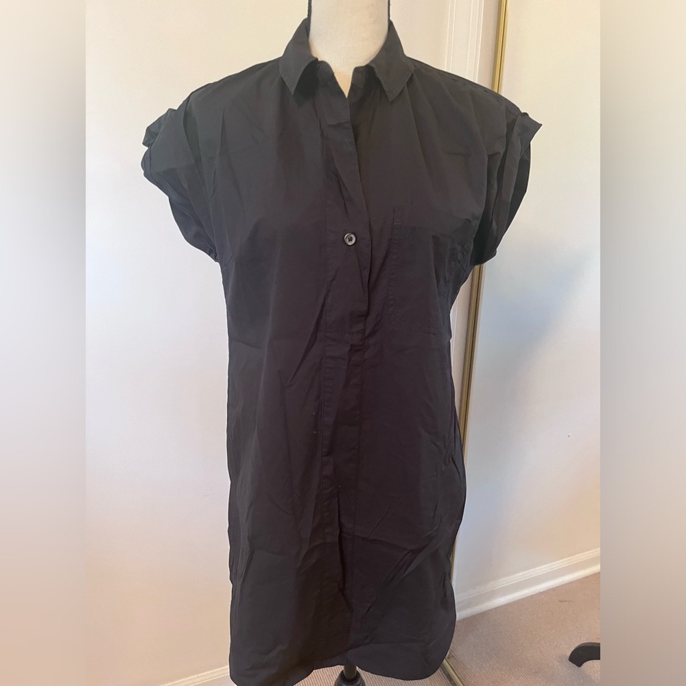 J crew black short sleeve dress